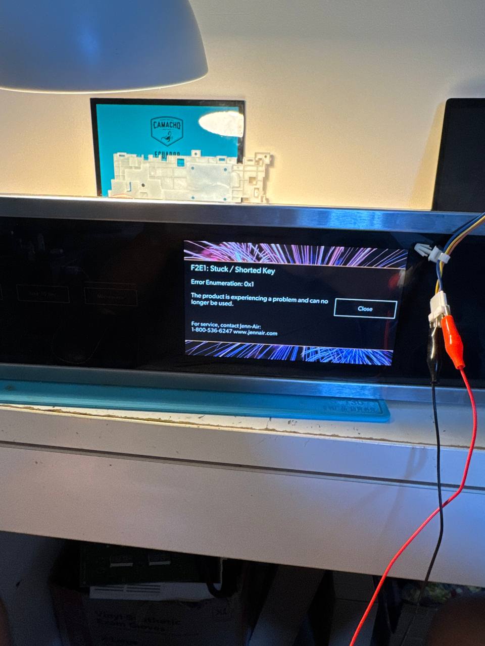 Jenn-Air Oven Combo F2E1 Error Code Repair — Before