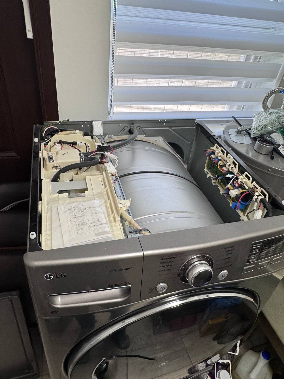 LG Dryer Running Constantly: Board-Level Motor Relay Fix in Sunrise — After