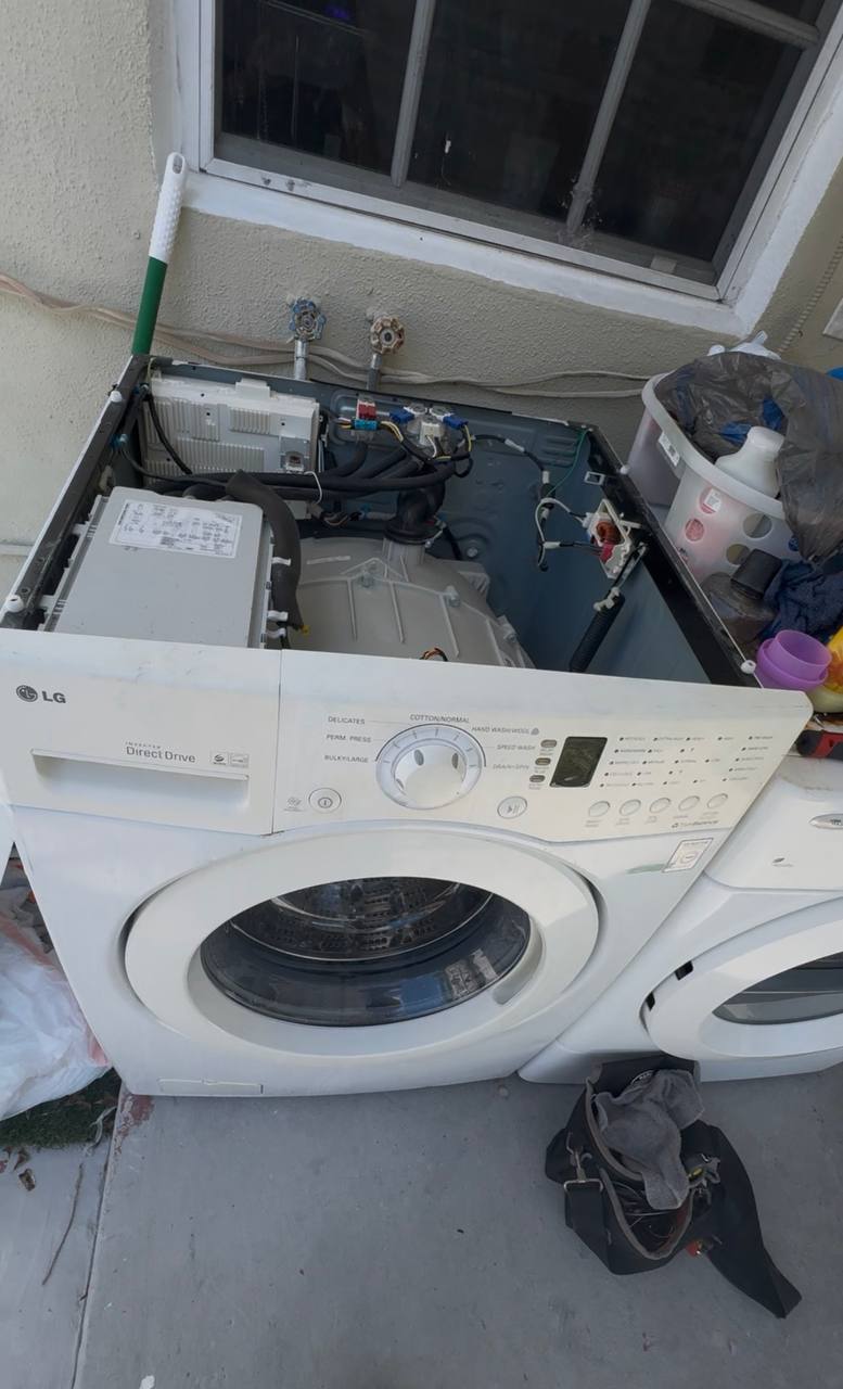 Reviving a Dead LG Washer Damaged by Rainwater in Davie — After