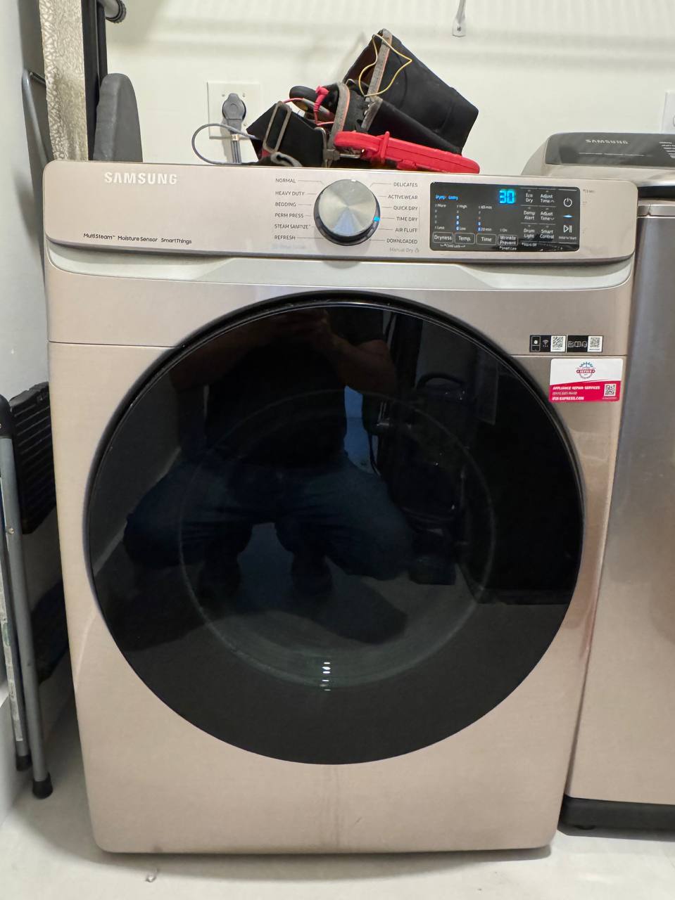 Samsung Dryer Takes Too Long to Dry? Weston Vent Clog Case Study — Before