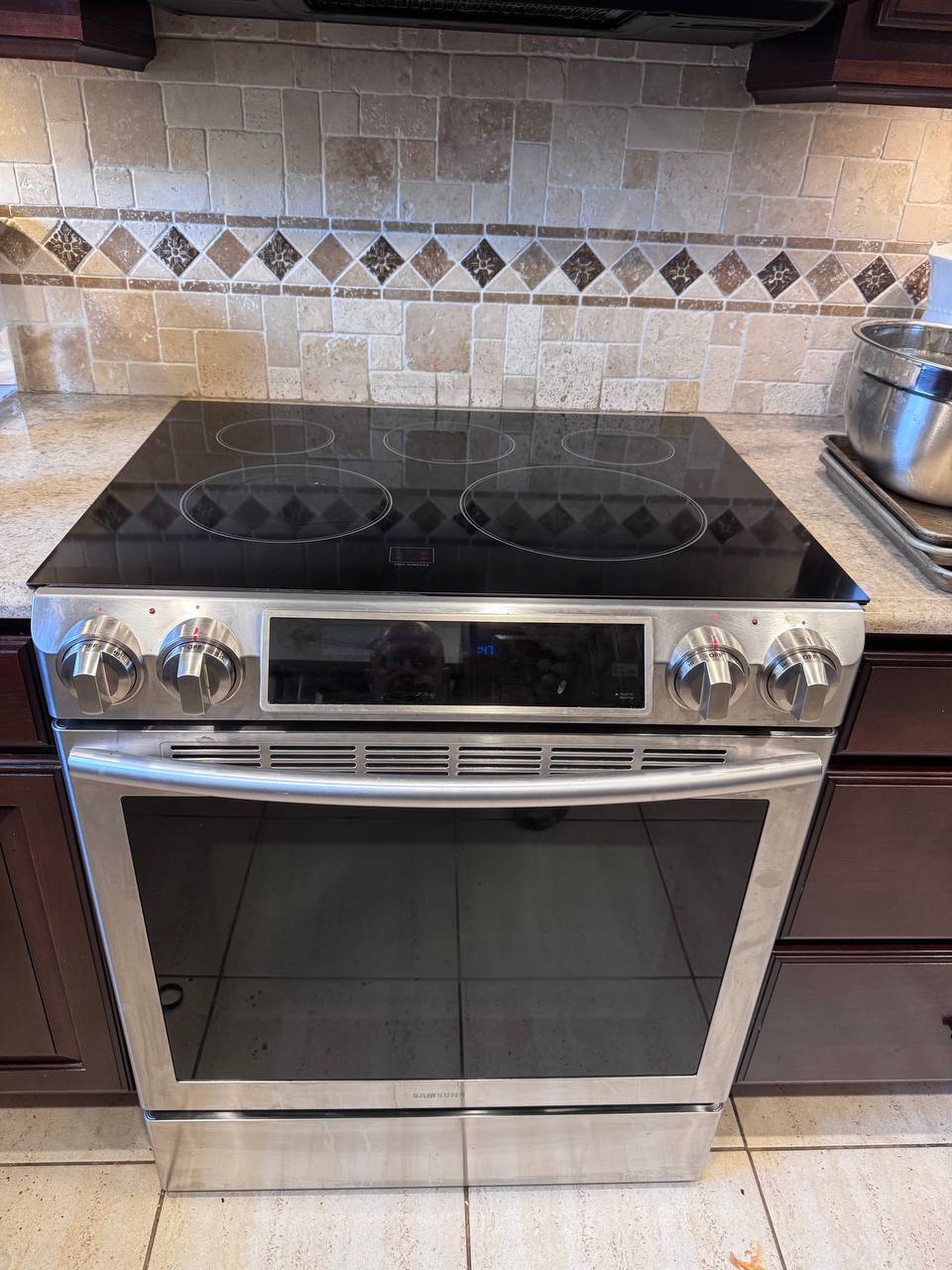 Samsung Stove Repair in Dania Beach: Spill Short Circuit — Before