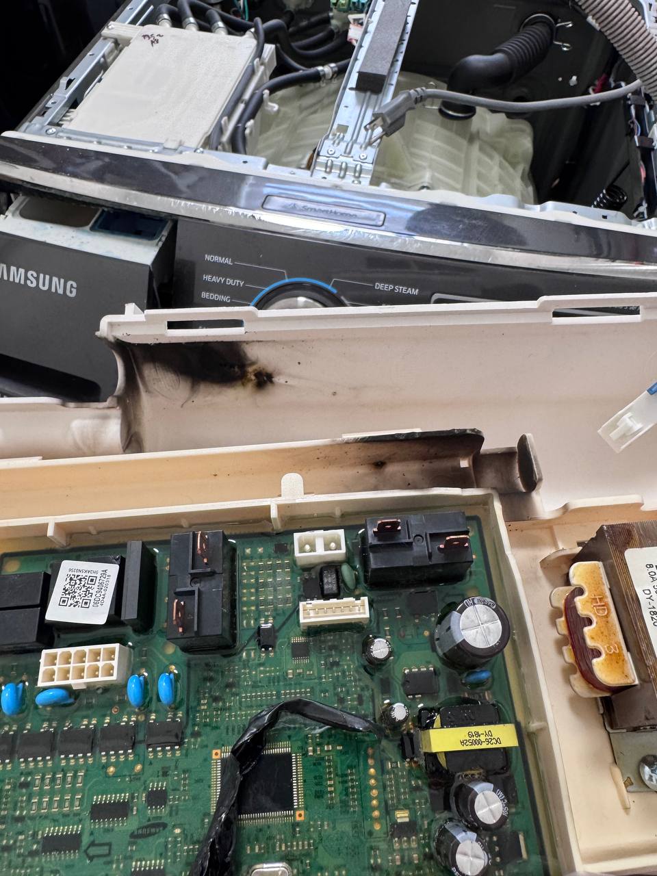 Samsung Washer Dead with Burning Smell: Coral Springs Diagnostic — After
